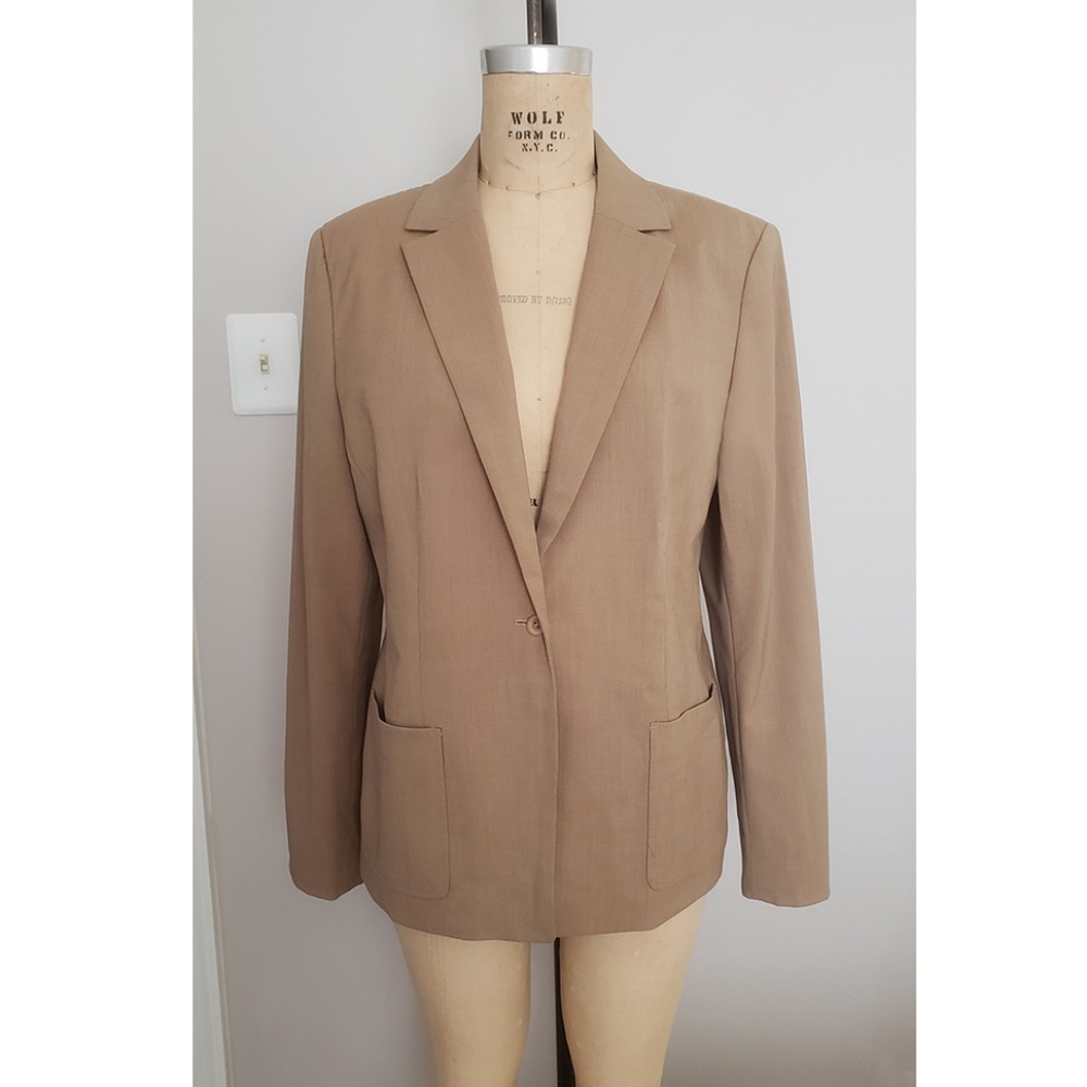 CLASSIQUES ENTIER BLAZER JACKET SIZE 14 KHAKI -TAN